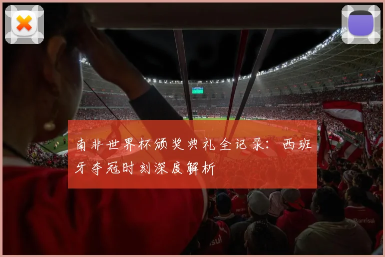 南非世界杯颁奖典礼全记录:西班牙夺冠时刻深度解析